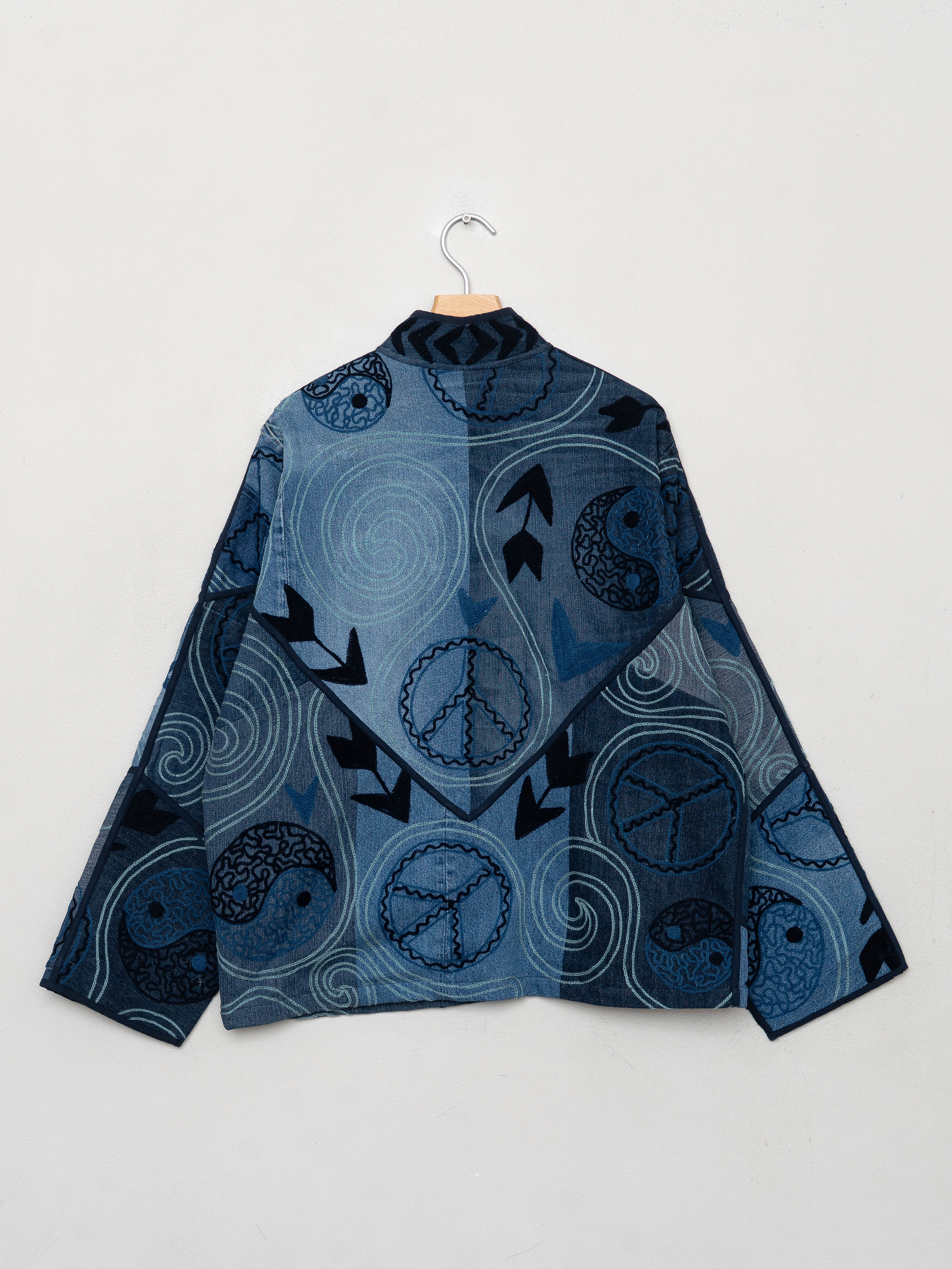 The Ladhiya Denim Suzani Jacket - Medium