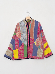 The Ladhiya Quilted Patchwork Kantha Jacket