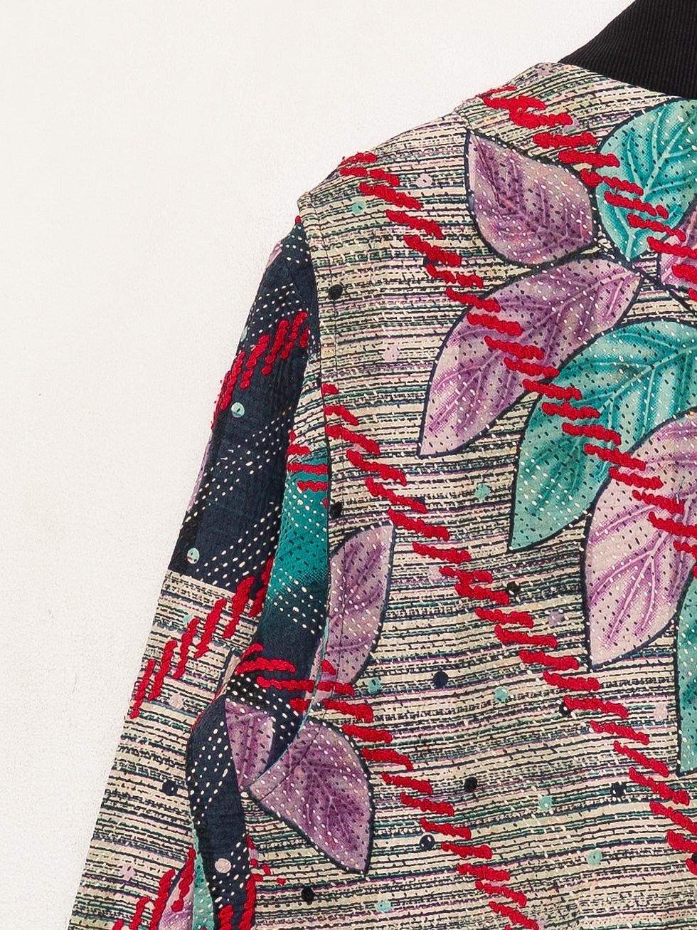 The Veda Quilted One-of-a-Kind Bomber Jacket - Medium