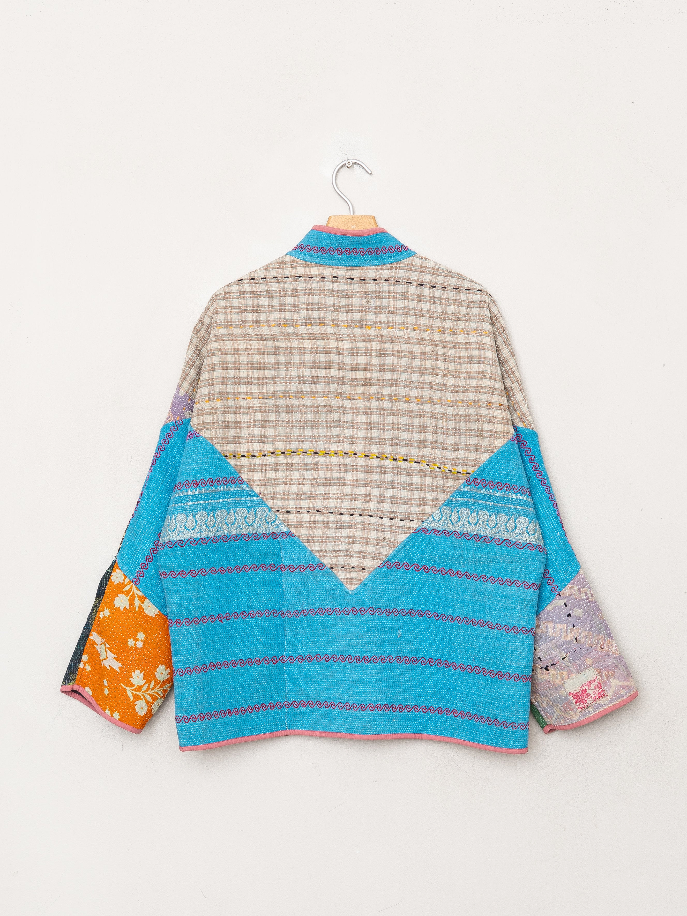 The Ladhiya Quilted Patchwork Kantha Jacket