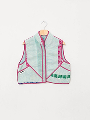The Kaira Quilted Patchwork Kantha Vest