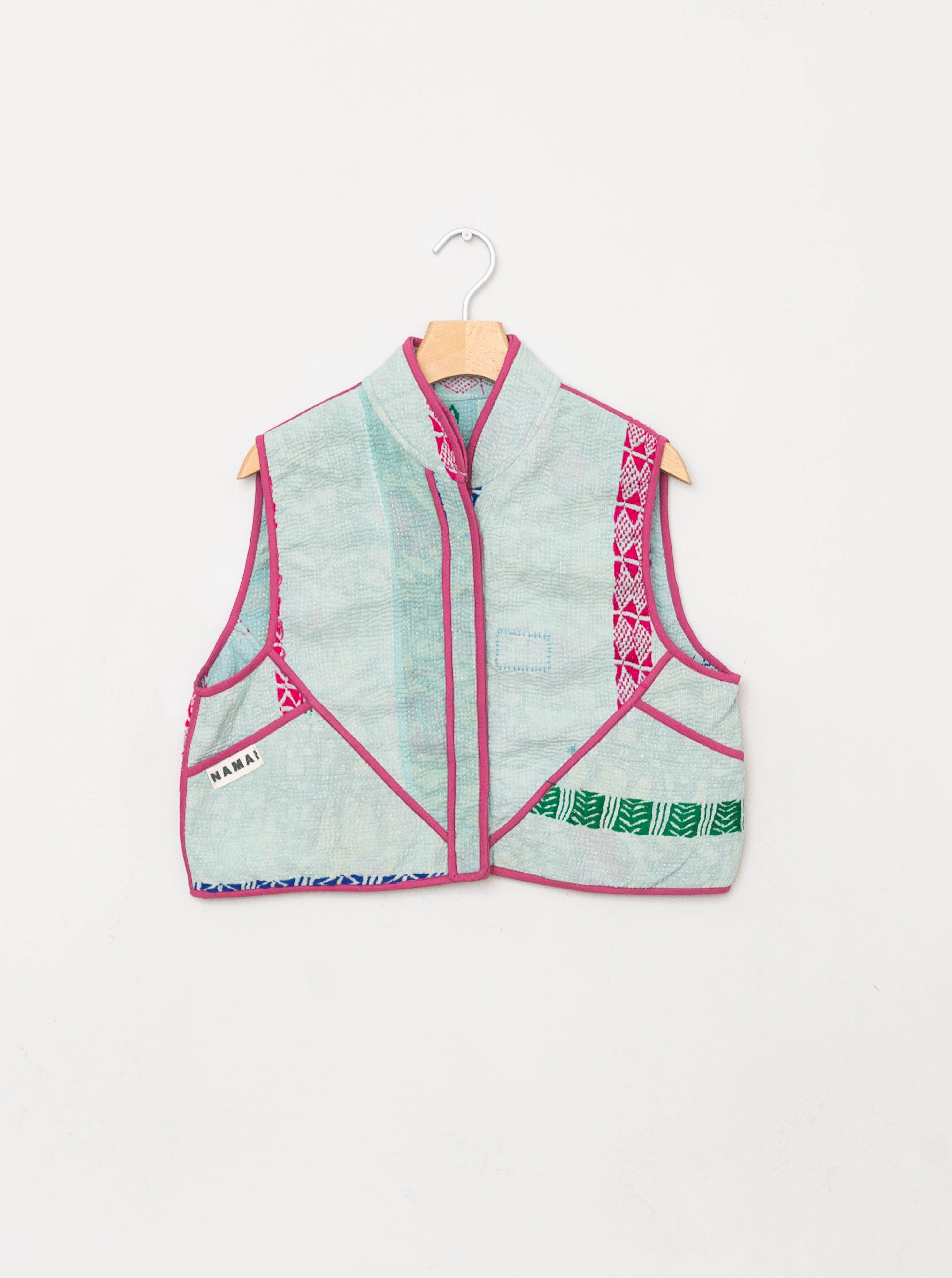 The Kaira Quilted Patchwork Kantha Vest