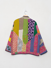 The Ladhiya Quilted Patchwork Kantha Jacket