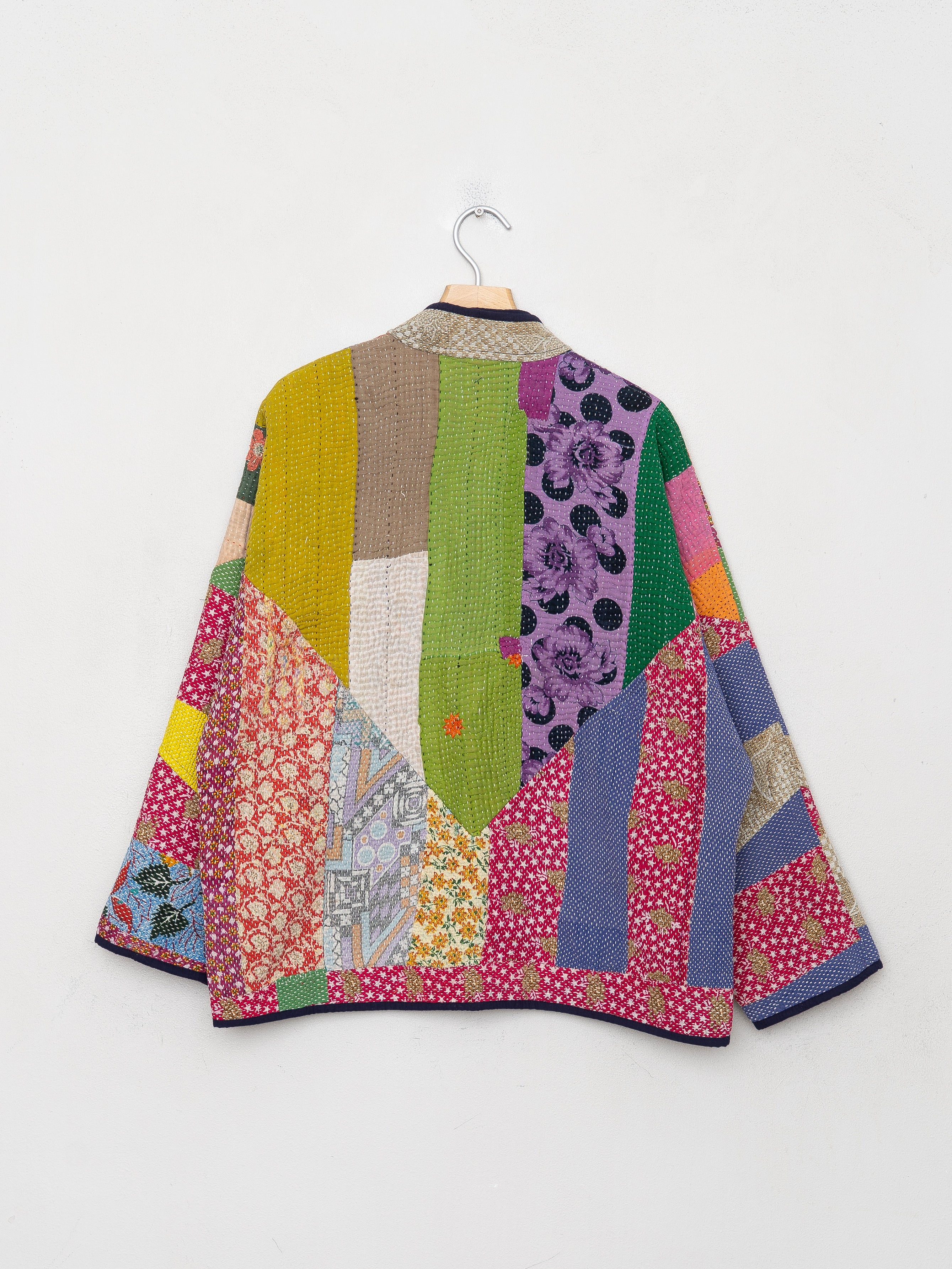 The Ladhiya Quilted Patchwork Kantha Jacket