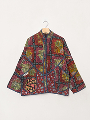 The Ladhiya Quilted Indigo Kantha Jacket