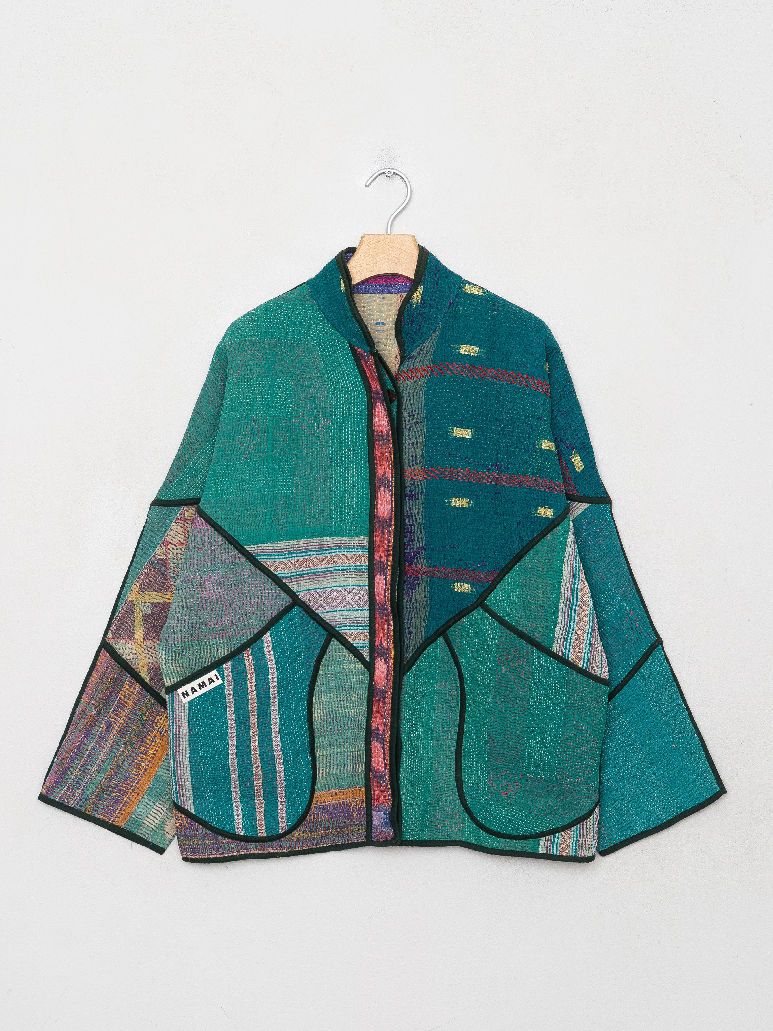 The Ladhiya Quilted Patchwork Kantha Jacket