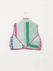 The Kaira Quilted Patchwork Kantha Vest