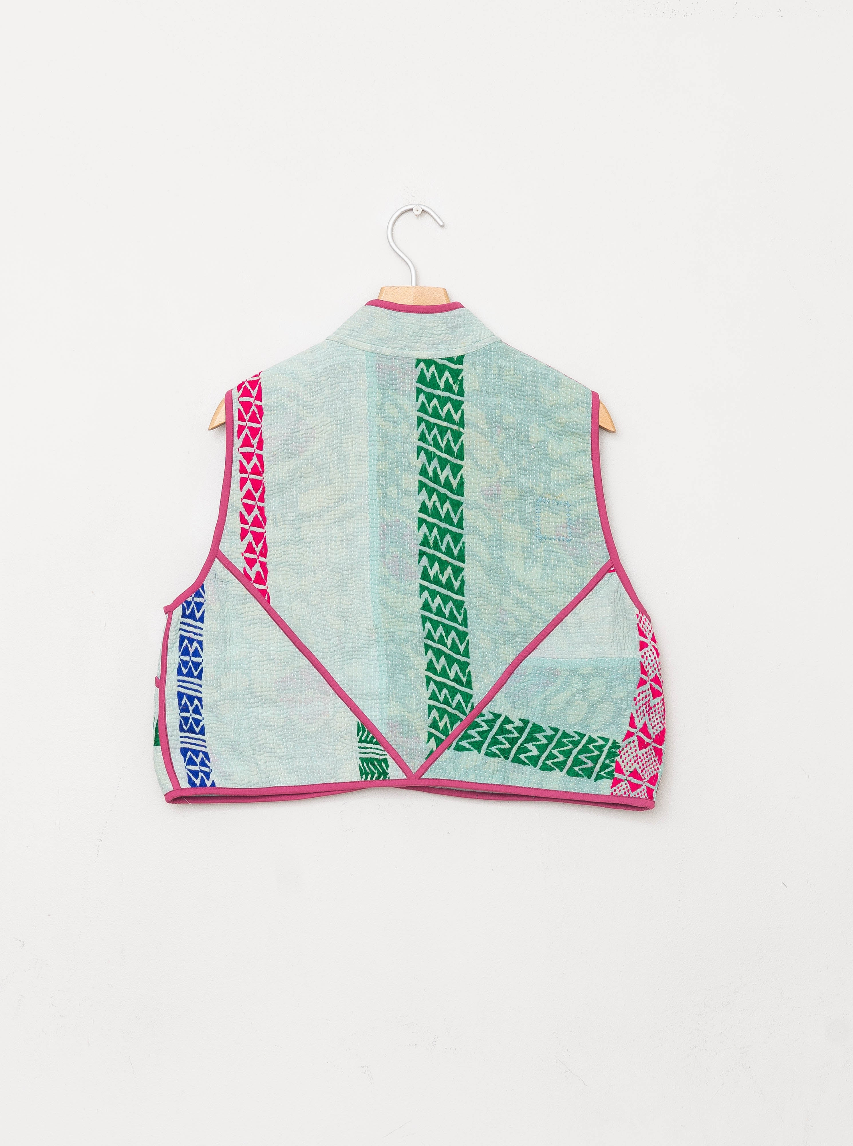 The Kaira Quilted Patchwork Kantha Vest