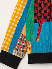 The Veda Quilted One-of-a-Kind Bomber Jacket - Medium