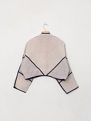 The Kaira Cropped Suzani Cut Out Kantha Jacket