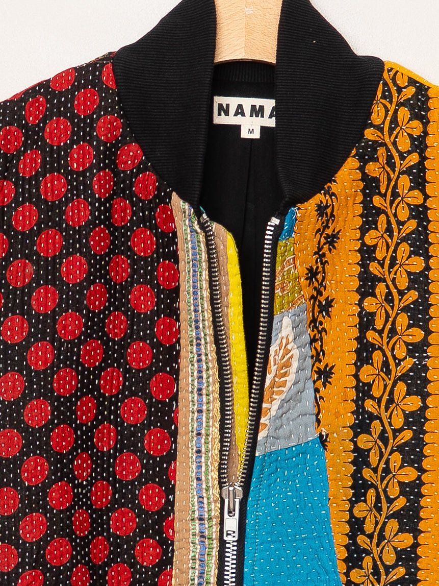 The Veda Quilted One-of-a-Kind Bomber Jacket - Medium