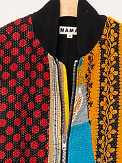 The Veda Quilted One-of-a-Kind Bomber Jacket - Medium