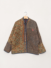 The Ladhiya Quilted Indigo Kantha Jacket