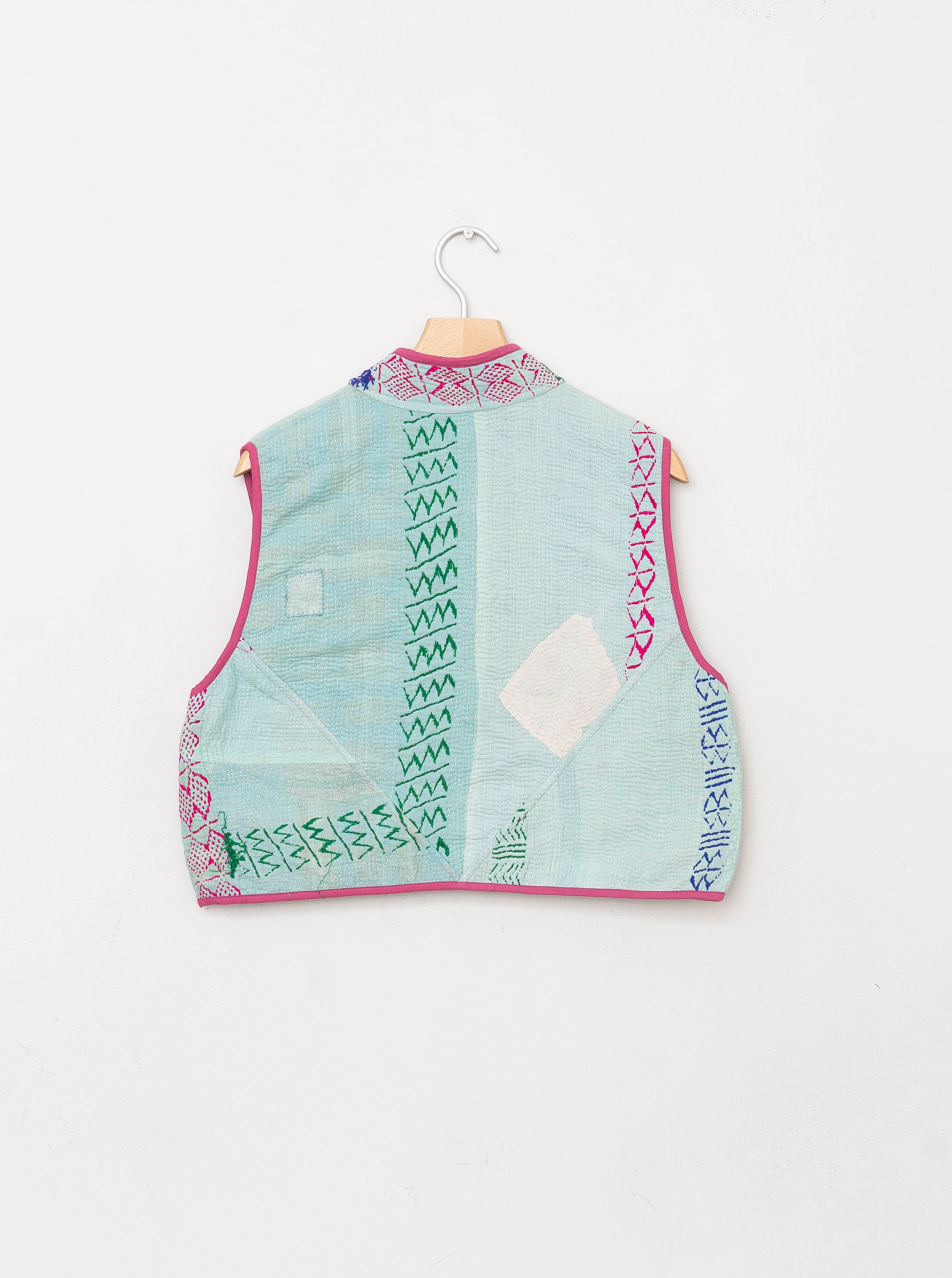 The Kaira Quilted Patchwork Kantha Vest