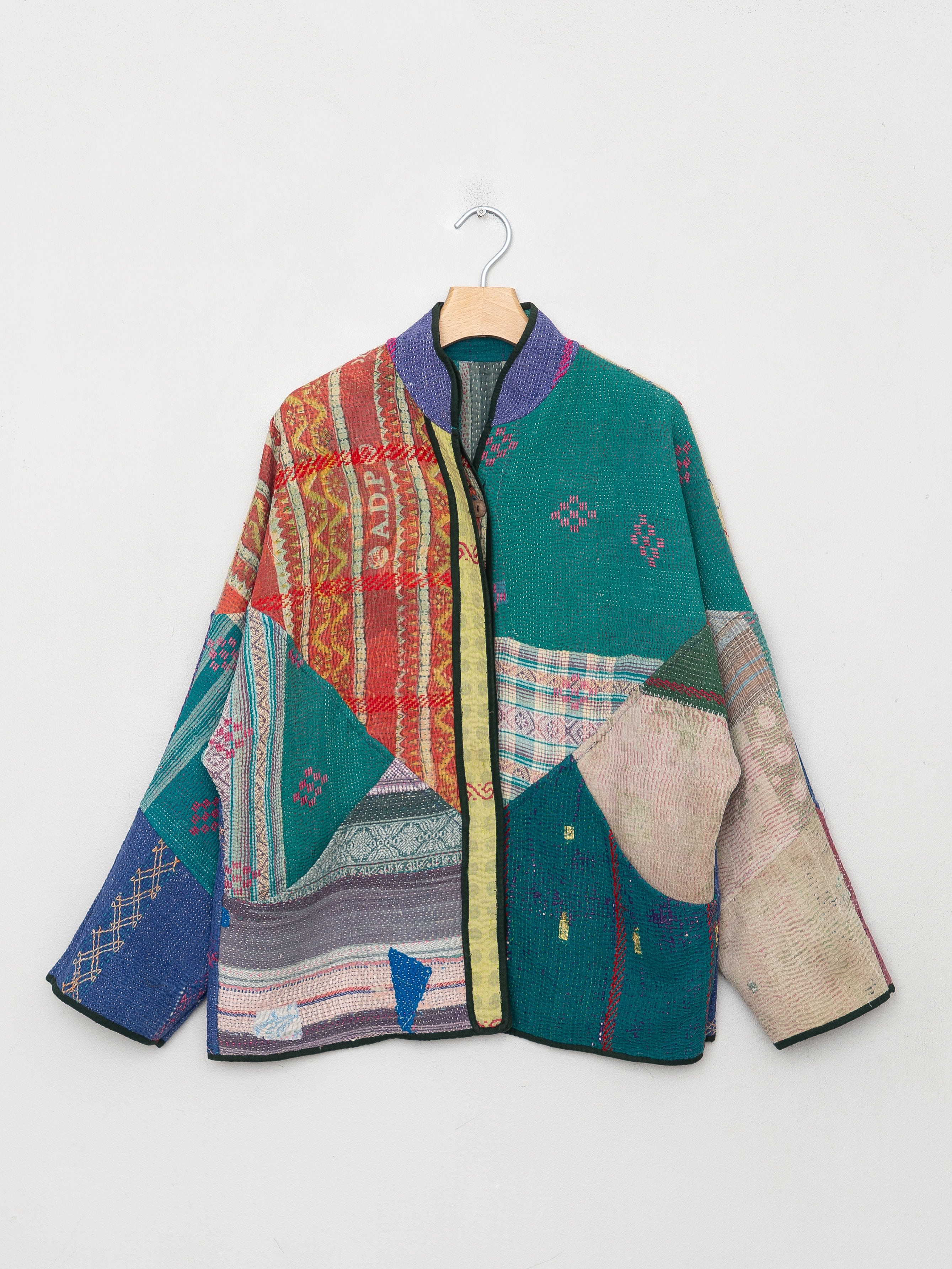 The Ladhiya Quilted Patchwork Kantha Jacket
