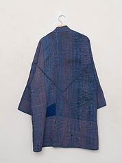 The Sai Quilted Indigo Kantha Coat