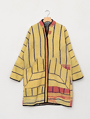 The Sai Quilted Patchwork Kantha Coat