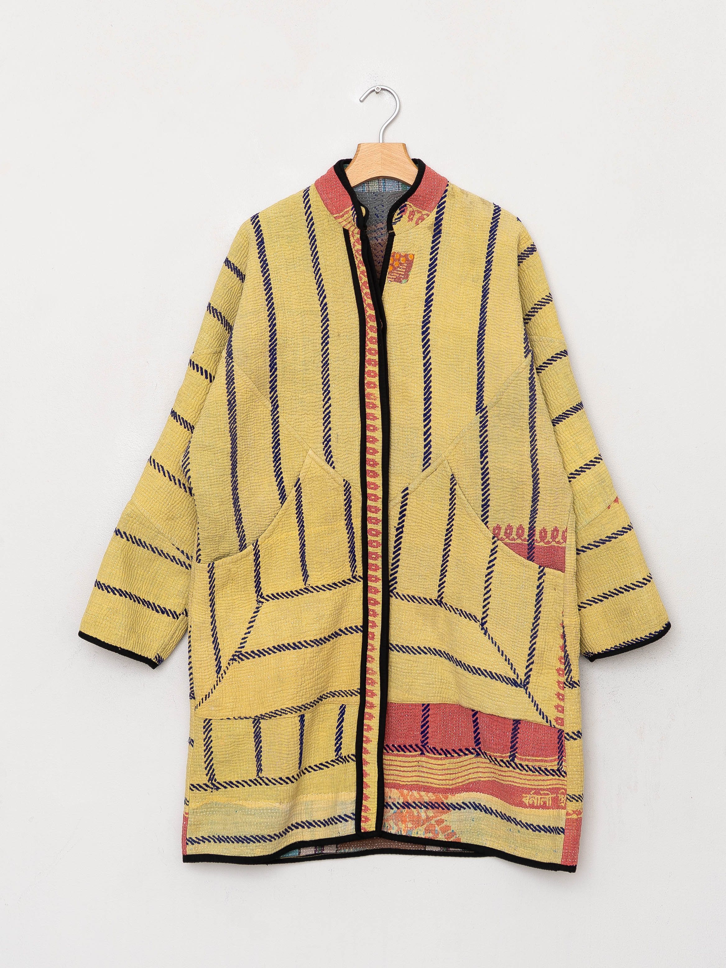 The Sai Quilted Patchwork Kantha Coat
