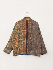The Ladhiya Quilted Indigo Kantha Jacket