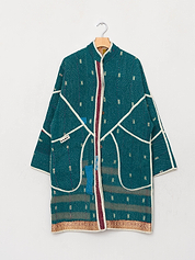 The Sai Quilted Patchwork Kantha Coat