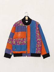 The Veda Quilted One-of-a-Kind Bomber Jacket - Medium