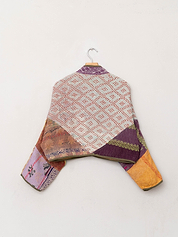 The Kaira Cropped Quilted Patchwork Kantha Jacket