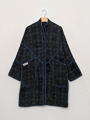 The Sai Quilted Indigo Kantha Coat