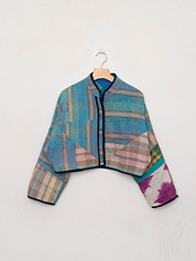 The Kaira Cropped Quilted Patchwork Kantha Jacket Wholesale