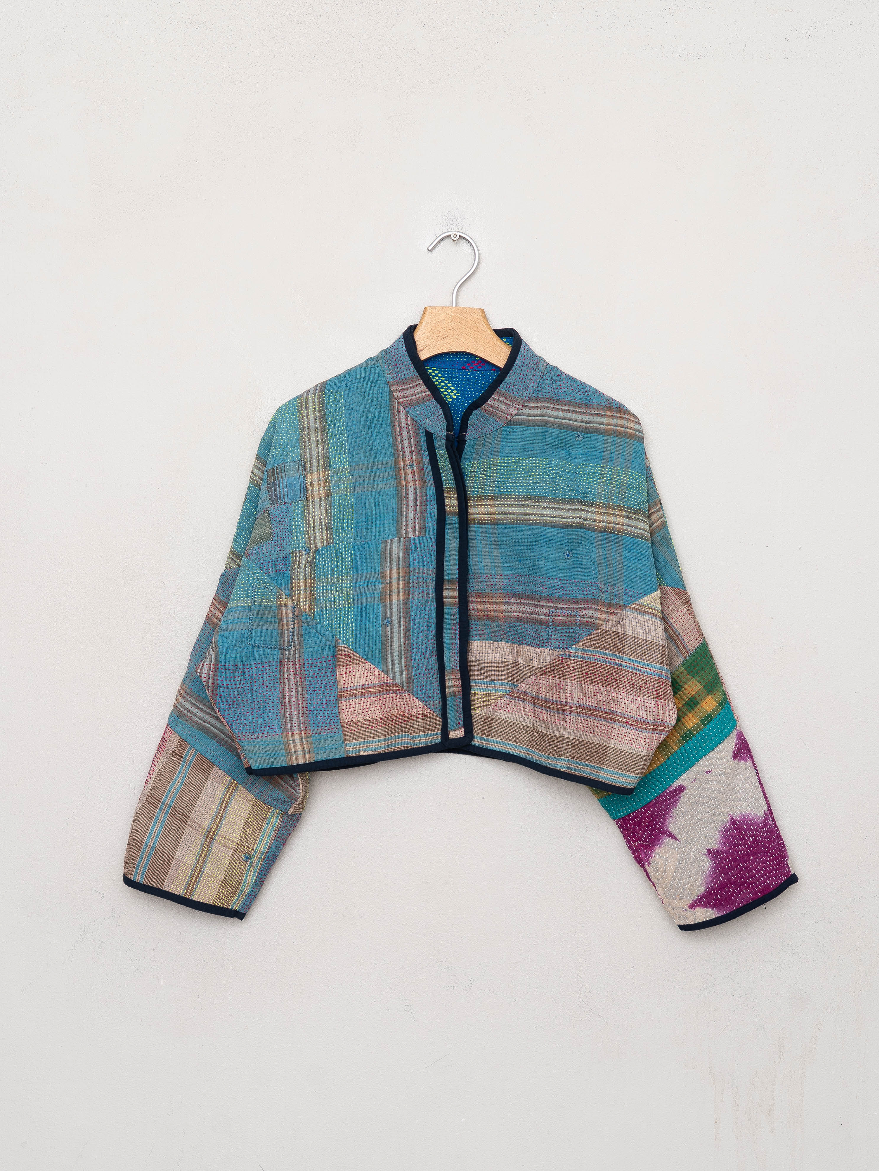 The Kaira Cropped Quilted Patchwork Kantha Jacket Wholesale