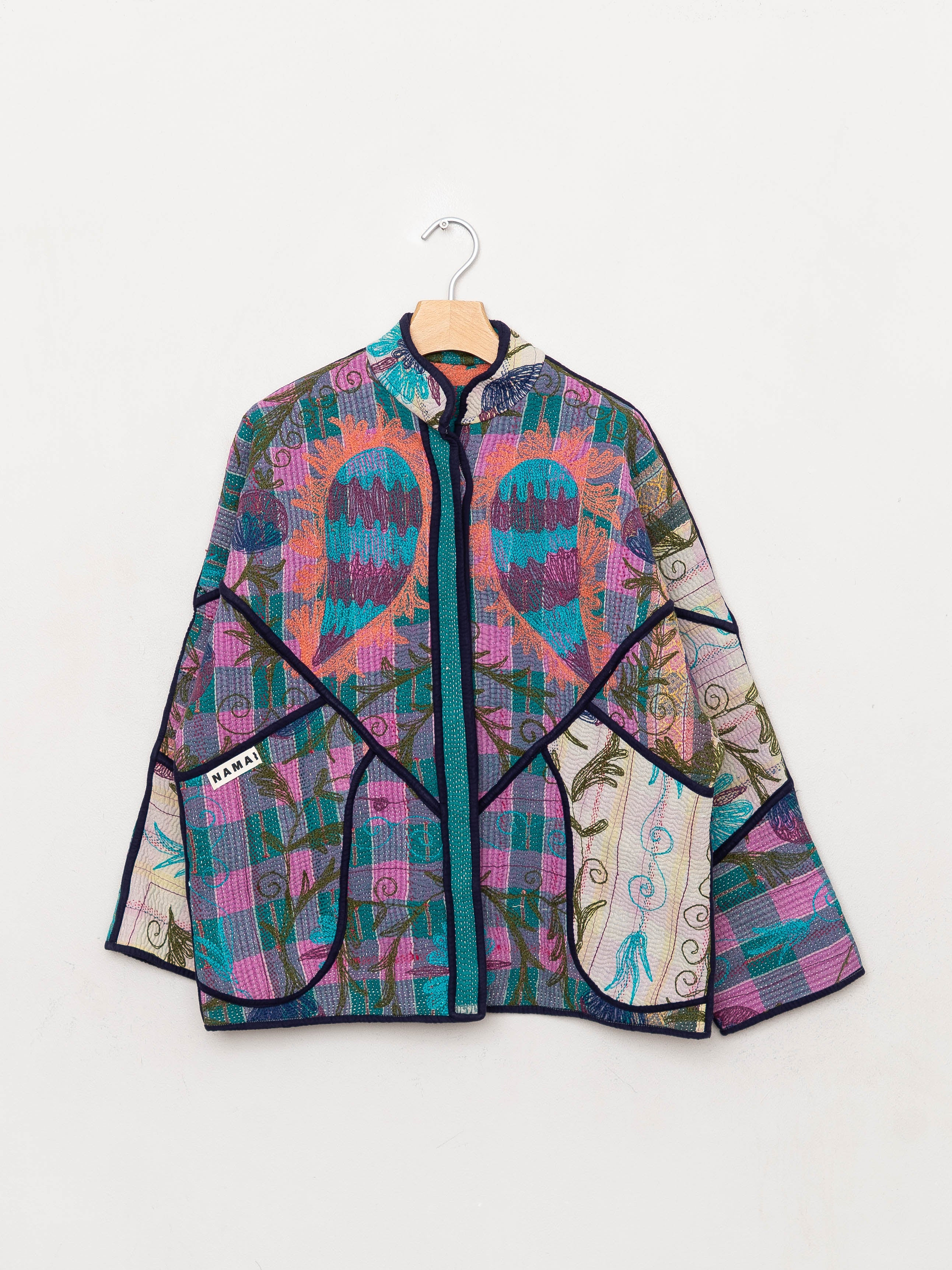 The Ladhiya Quilted Suzani Kantha Jacket Wholesale
