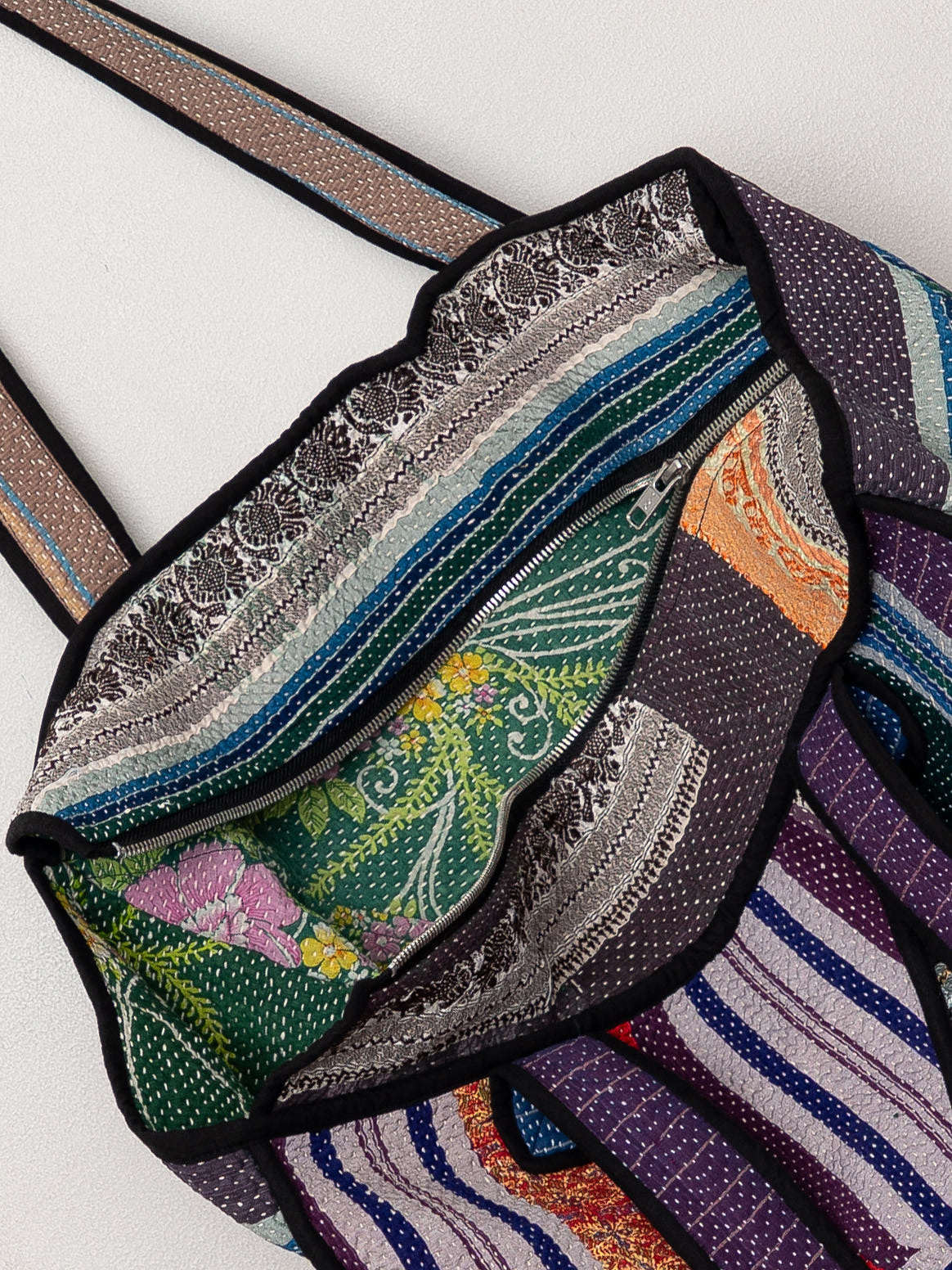 The Raksa Quilted Kantha Bag