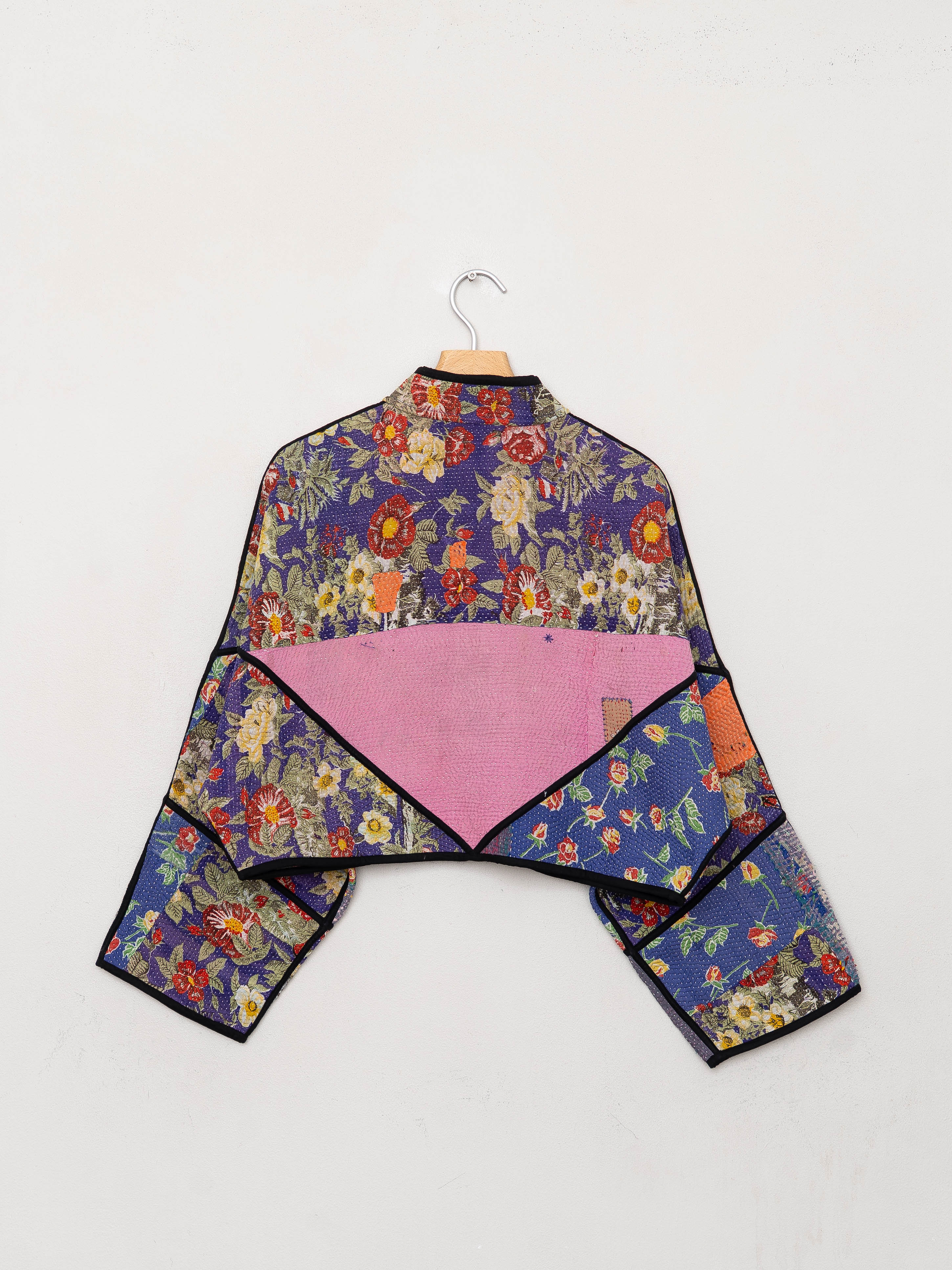 The Kaira Cropped Suzani Quilted Kantha Jacket