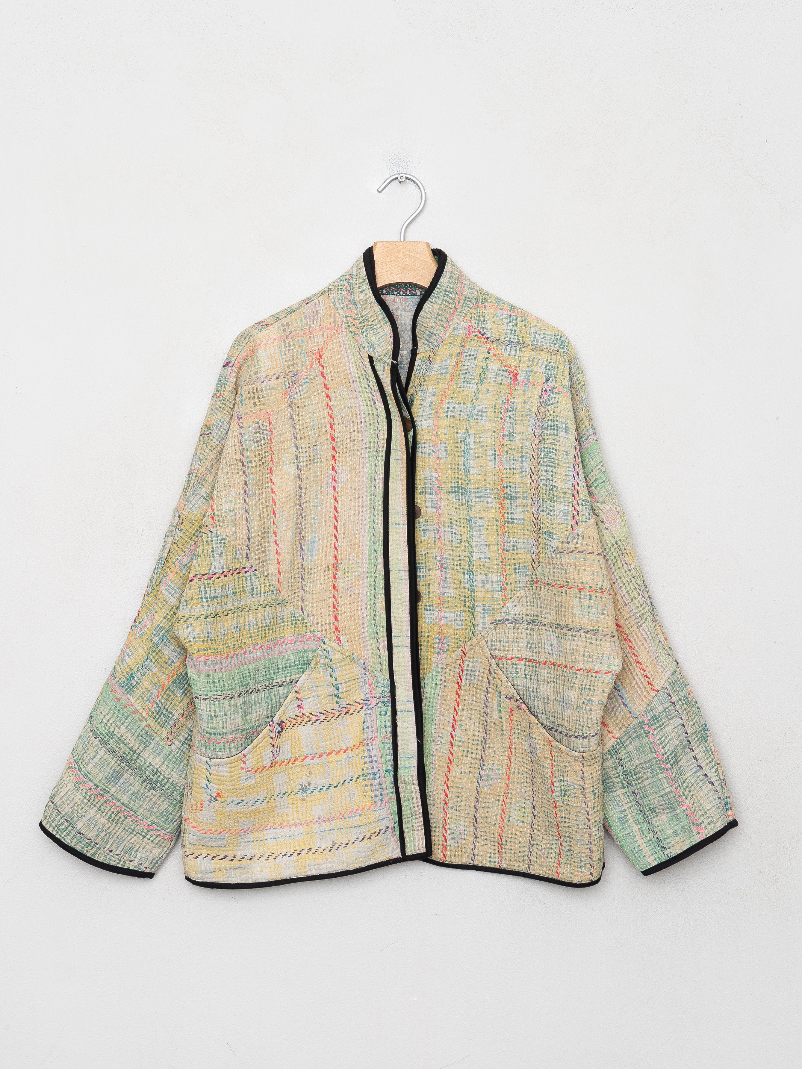 The Ladhiya Quilted Patchwork Kantha Jacket