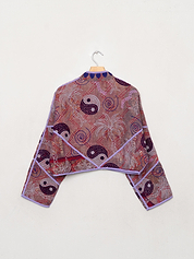 The Kaira Cropped Suzani Quilted Kantha Jacket