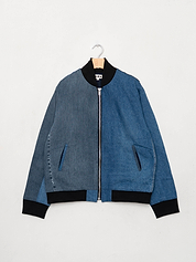 The Veda Denim Bomber Jacket - Large