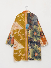 The Sai Quilted Patchwork Kantha Coat