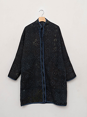 The Sai Quilted Indigo Kantha Coat