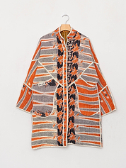 The Sai Quilted Patchwork Kantha Coat