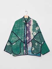 The Ladhiya Quilted Patchwork Kantha Jacket