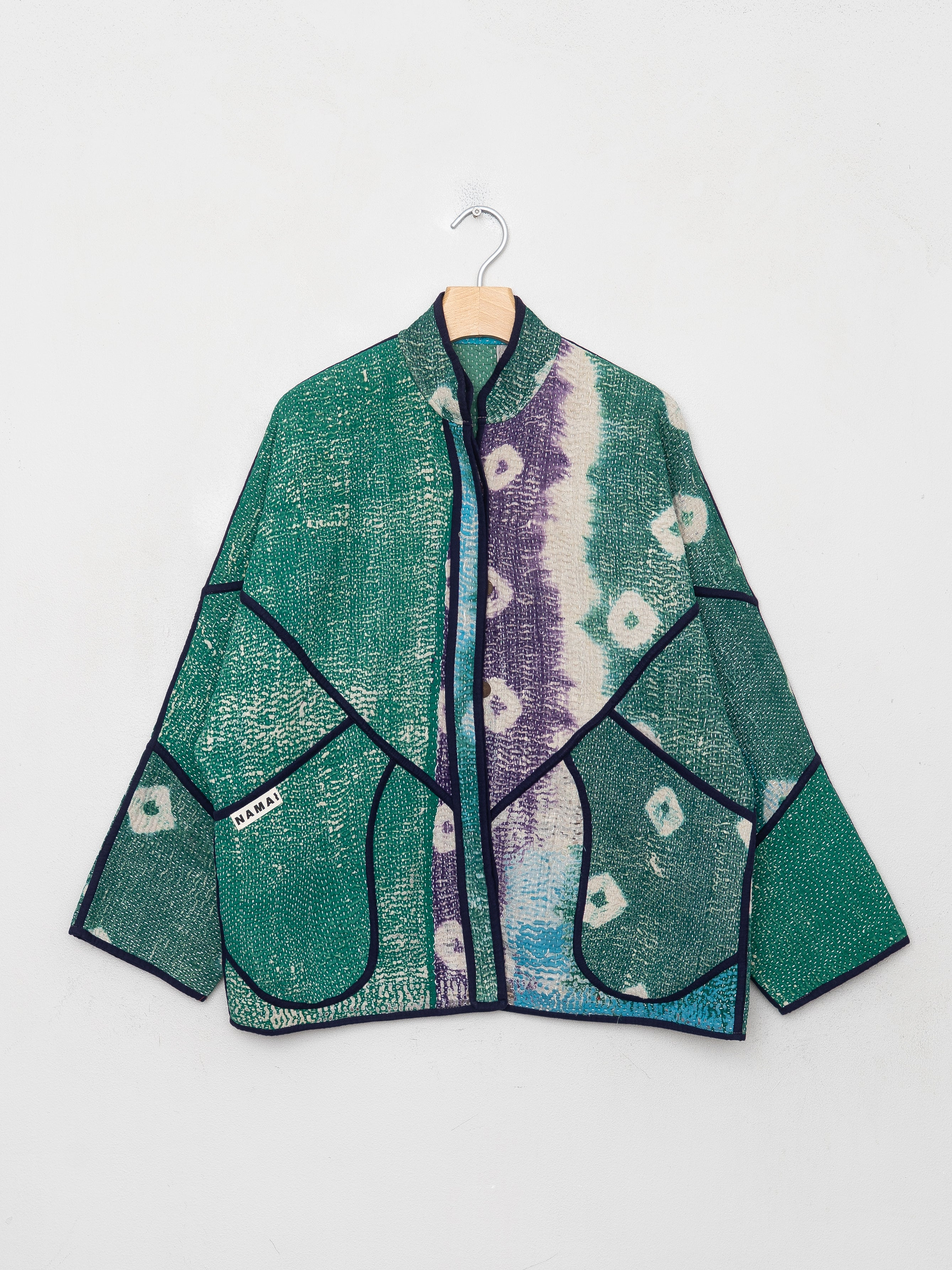 The Ladhiya Quilted Patchwork Kantha Jacket