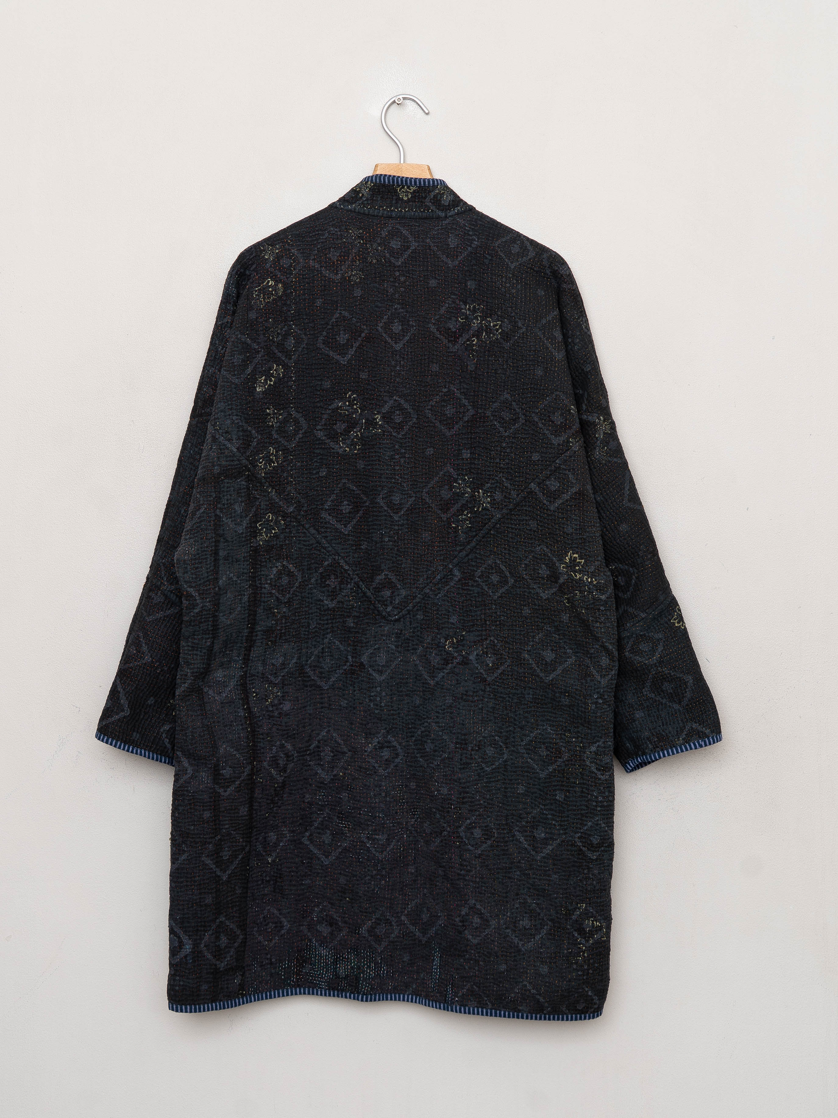 The Sai Quilted Indigo Kantha Coat