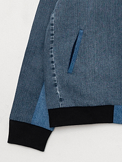 The Veda Denim Bomber Jacket - Large