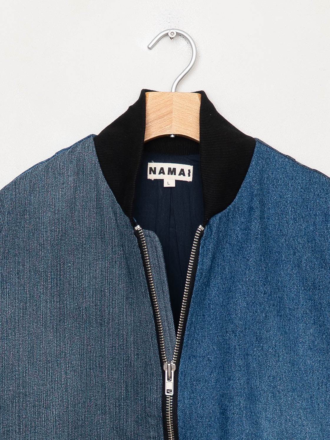 The Veda Denim Bomber Jacket - Large