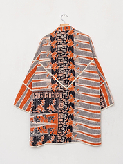 The Sai Quilted Patchwork Kantha Coat