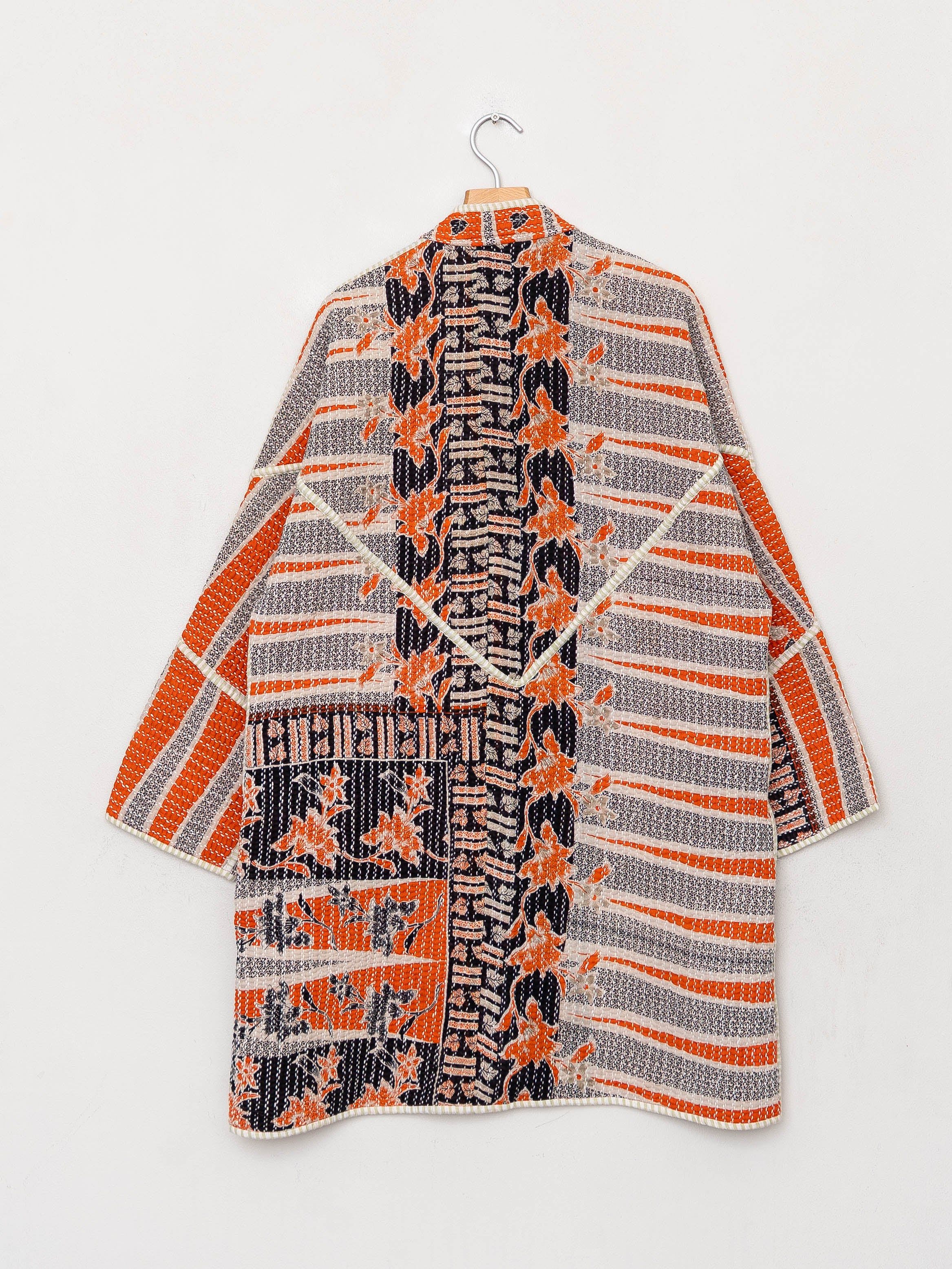The Sai Quilted Patchwork Kantha Coat