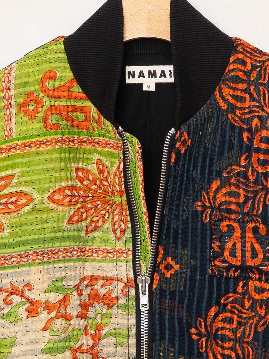 The Veda Quilted One-of-a-Kind Bomber Jacket - Medium