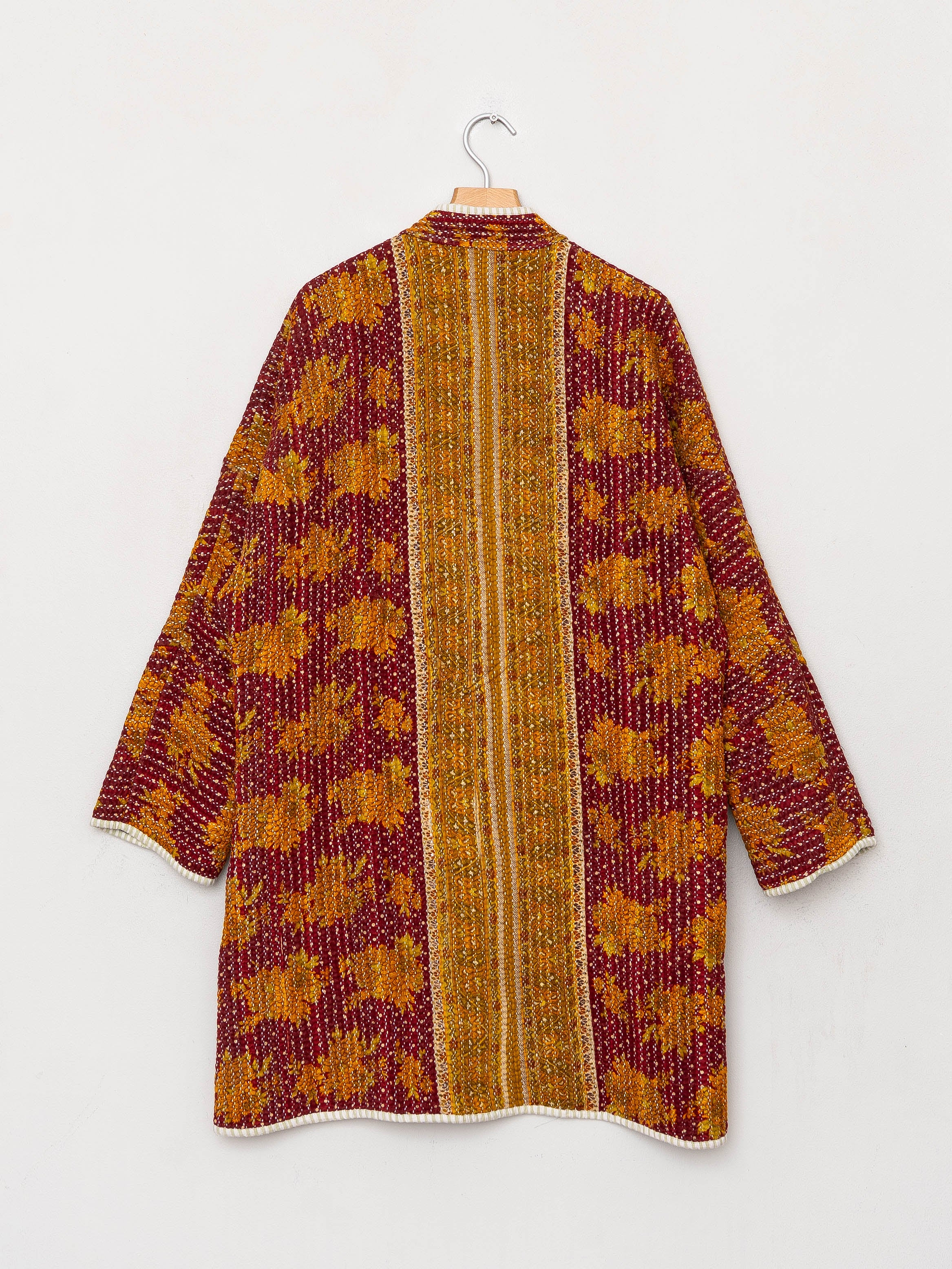 The Sai Quilted Patchwork Kantha Coat