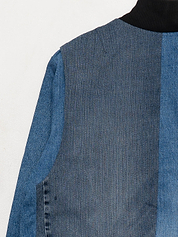 The Veda Denim Bomber Jacket - Large