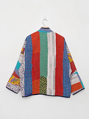 The Ladhiya Quilted Patchwork Kantha Jacket
