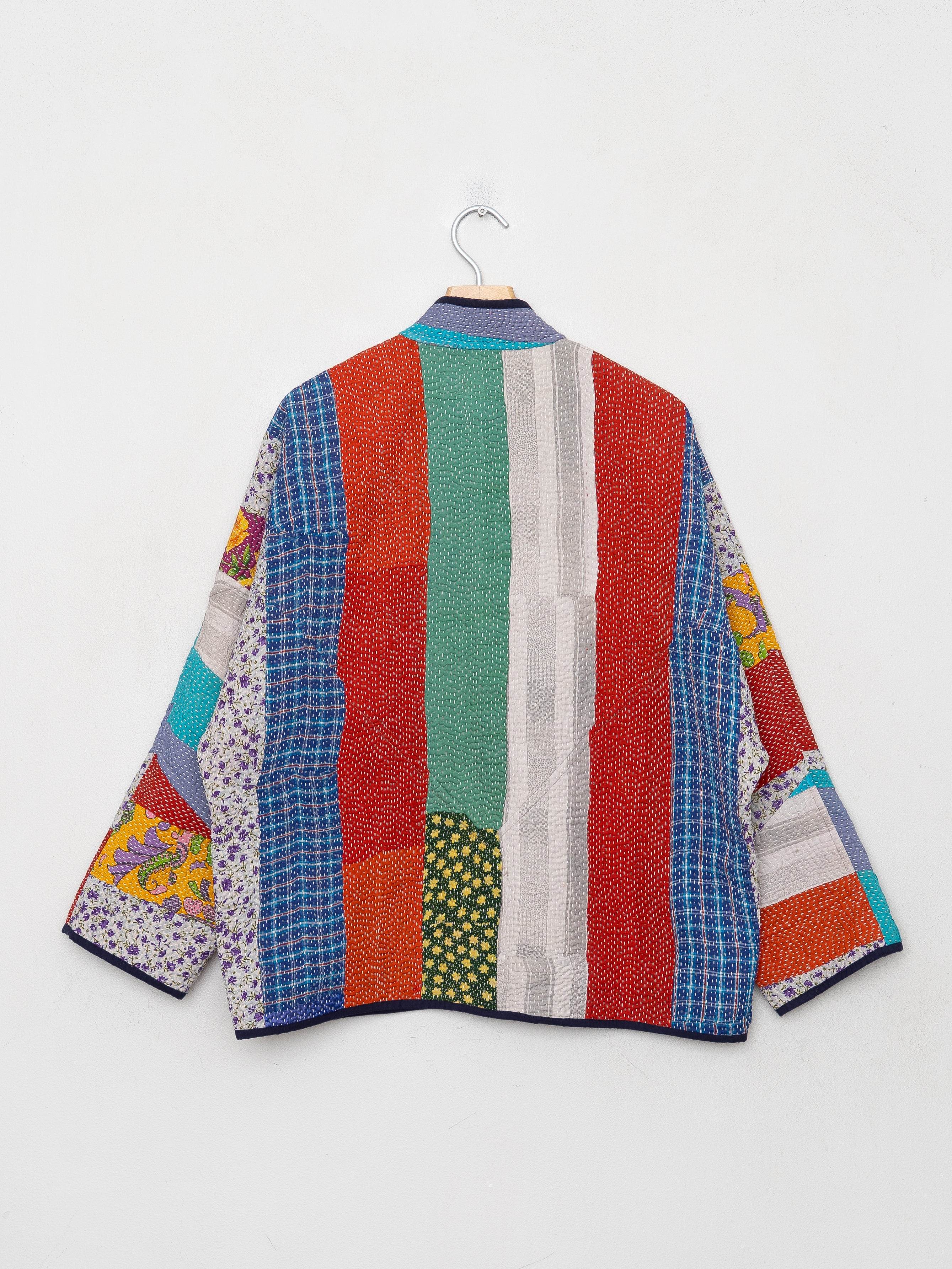 The Ladhiya Quilted Patchwork Kantha Jacket